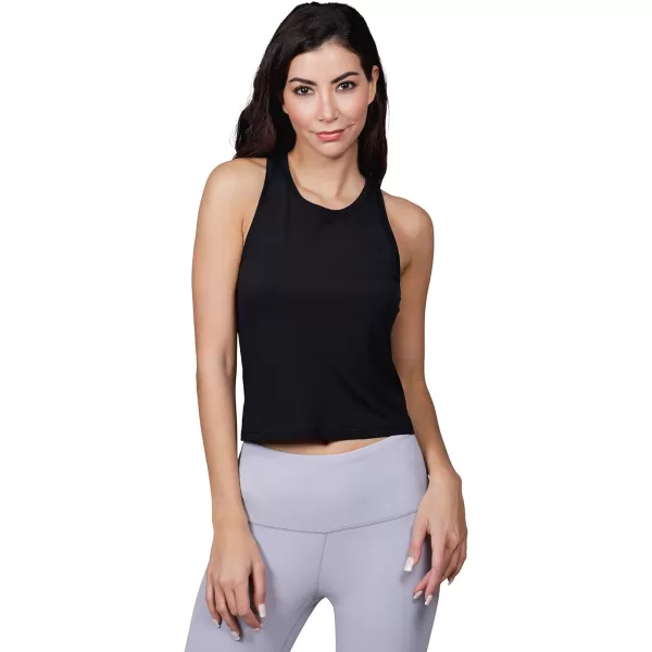 Yogalicious Ultra Soft Lightweight Racerback Tank TopBlack 19
