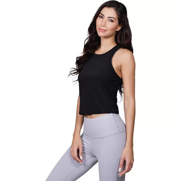 Yogalicious Ultra Soft Lightweight Racerback Tank TopBlack 19