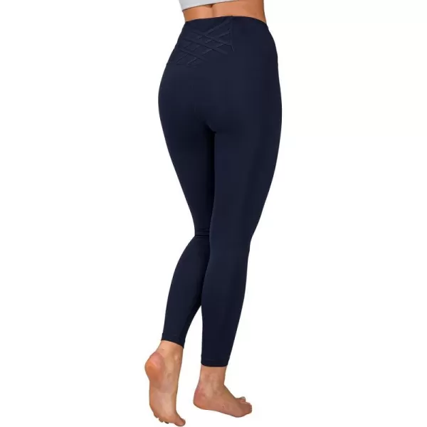 Yogalicious High Rise Squat Proof Criss Cross Yoga Pants for Women Tummy Control Non See Through Ankle Yoga LeggingsDark Navy