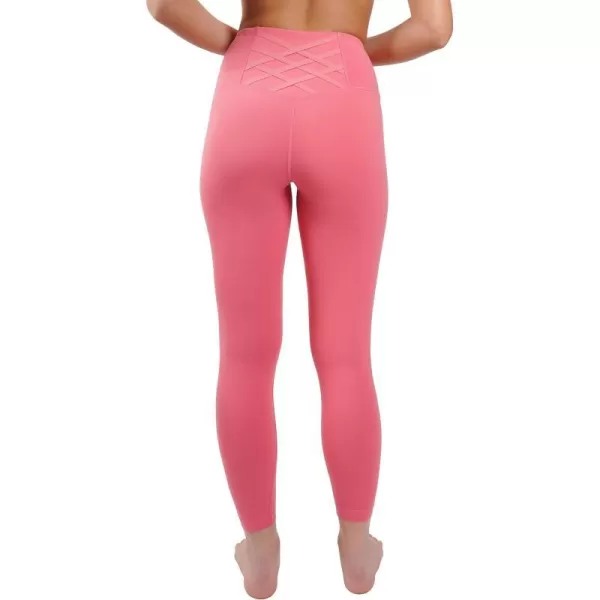 Yogalicious High Rise Squat Proof Criss Cross Yoga Pants for Women Tummy Control Non See Through Ankle Yoga LeggingsSun Kissed Coral