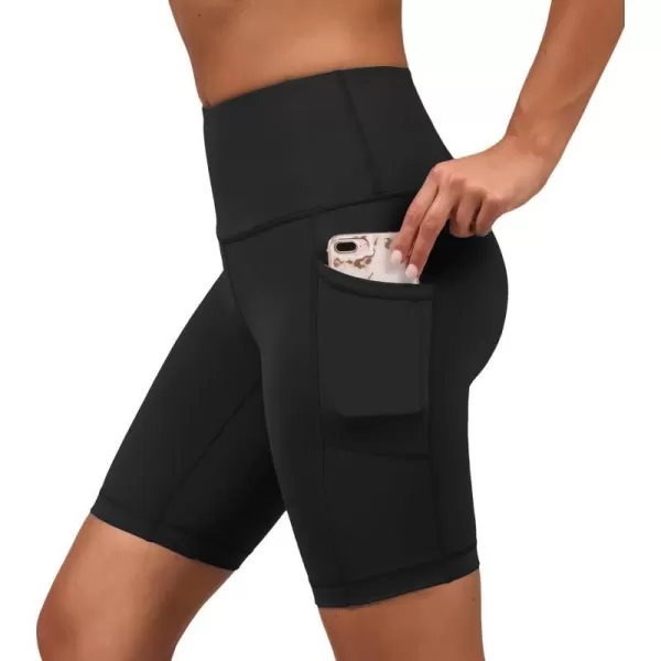 Yogalicious High Waist Squat Proof Side Pocket Biker Shorts  35 5 7 9Black 9