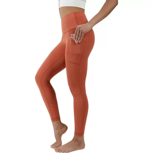 Yogalicious High Waist Ultra Soft 78 Ankle Length Leggings with Pockets for WomenBaked Clay Nude Tech