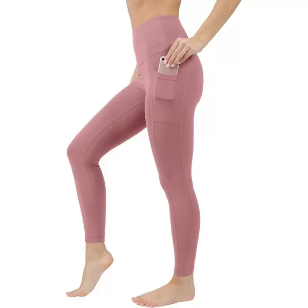 Yogalicious High Waist Ultra Soft 78 Ankle Length Leggings with Pockets for WomenFoxglove Nude Tech