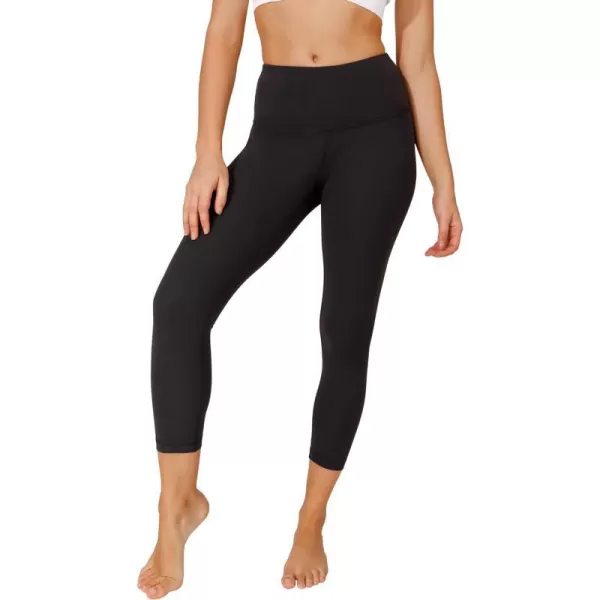 Yogalicious High Waist Ultra Soft Lightweight Capris  High Rise Yoga PantsBlack Nude Tech