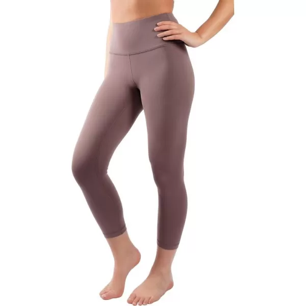 Yogalicious High Waist Ultra Soft Lightweight Capris  High Rise Yoga PantsFrench Toast Lux