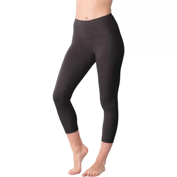 Yogalicious High Waist Ultra Soft Lightweight Capris  High Rise Yoga PantsMilitary Green Lux