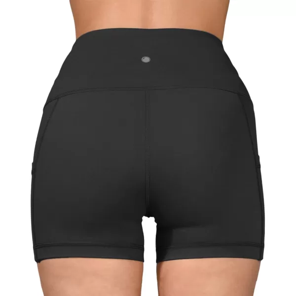 Yogalicious High Waist Squat Proof Side Pocket Biker Shorts  35 5 7 9Black 35