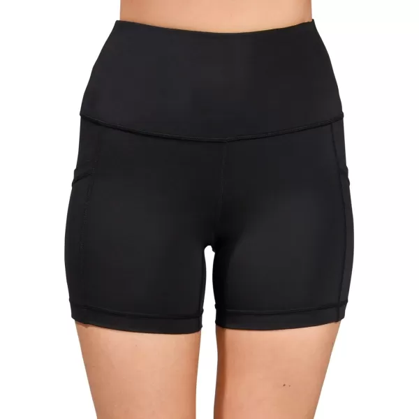 Yogalicious High Waist Squat Proof Side Pocket Biker Shorts  35 5 7 9Black 5