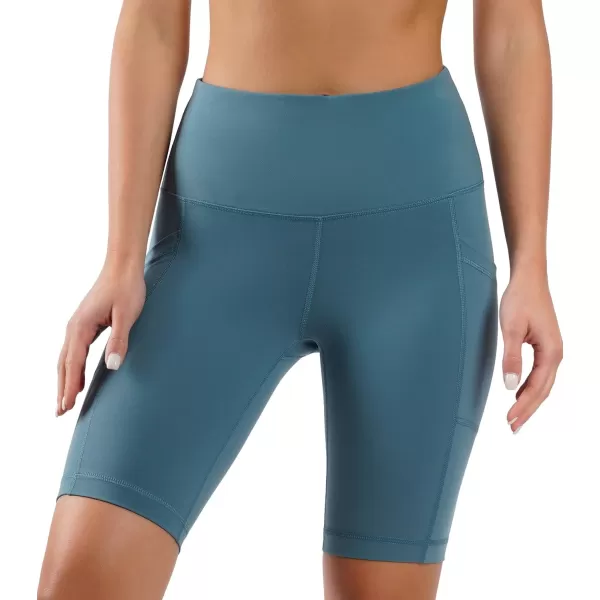 Yogalicious High Waist Squat Proof Side Pocket Biker Shorts  35 5 7 9Harbor Breeze 9