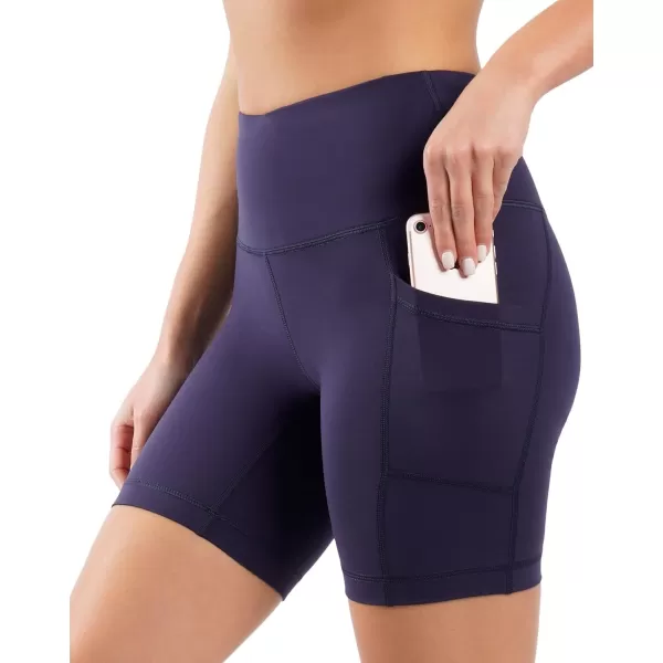 Yogalicious High Waist Squat Proof Side Pocket Biker Shorts  35 5 7 9Moonlit Ocean 7