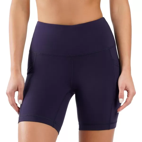 Yogalicious High Waist Squat Proof Side Pocket Biker Shorts  35 5 7 9Moonlit Ocean 7