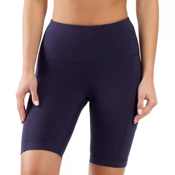 Yogalicious High Waist Squat Proof Side Pocket Biker Shorts  35 5 7 9Moonlit Ocean 9