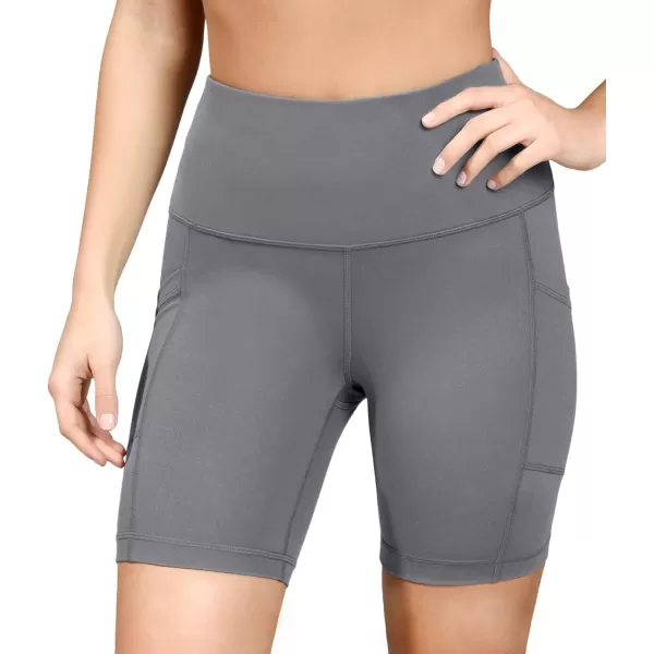 Yogalicious High Waist Squat Proof Side Pocket Biker Shorts  35 5 7 9Night Owl 7