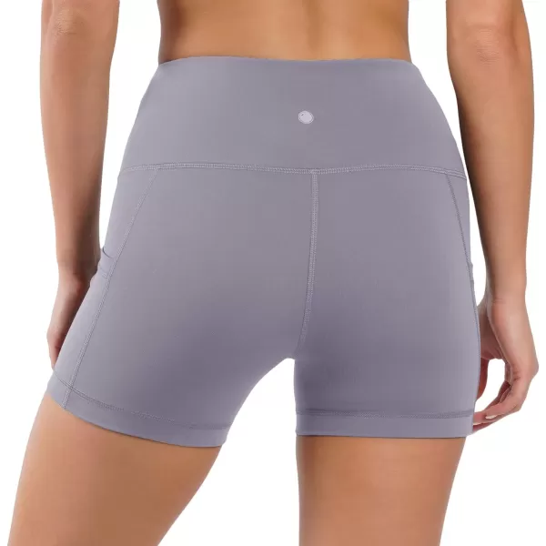 Yogalicious High Waist Squat Proof Side Pocket Biker Shorts  35 5 7 9Sugar Plum 35