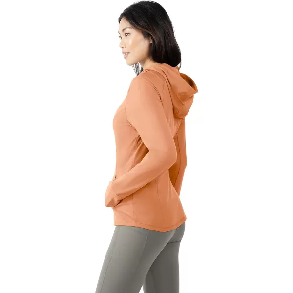 Yogalicious Lightweight FullZip Hooded Workout Jacket with ThumbholesAmber Brown