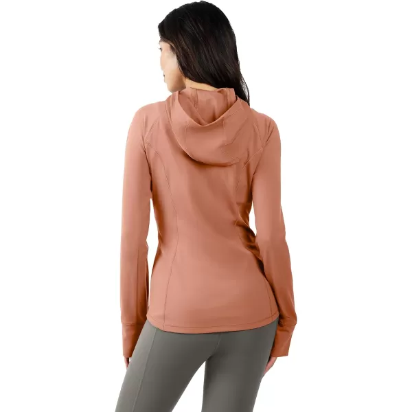 Yogalicious Lightweight FullZip Hooded Workout Jacket with ThumbholesCedarwood