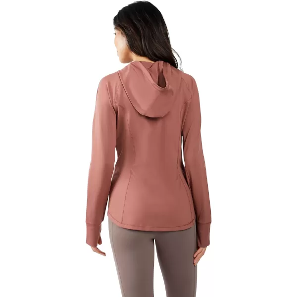 Yogalicious Lightweight FullZip Hooded Workout Jacket with ThumbholesPink Clay