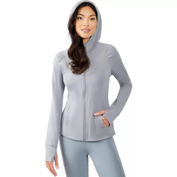 Yogalicious Lightweight FullZip Hooded Workout Jacket with ThumbholesTradewinds