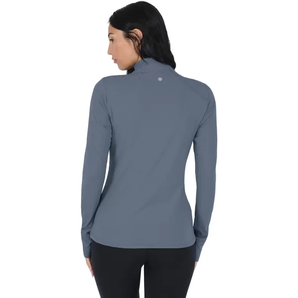 Yogalicious Nude Tech Half Zip Long Sleeve Jacket with Front PocketsFlint Stone