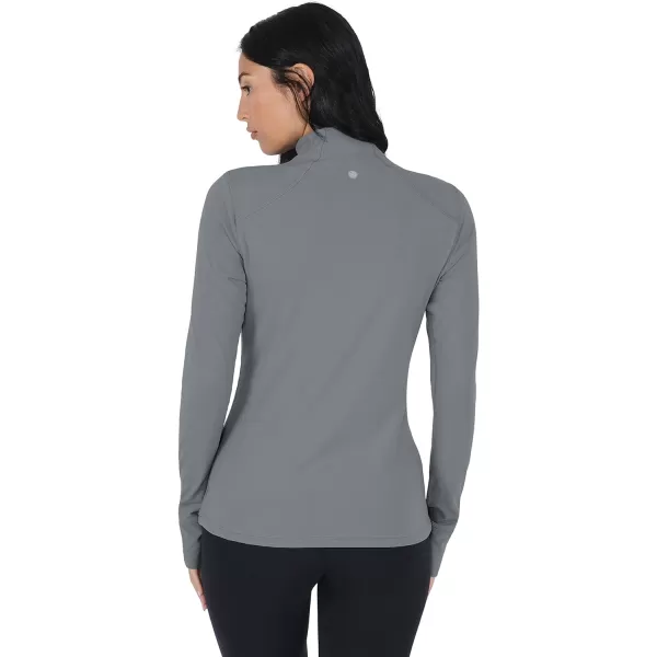 Yogalicious Nude Tech Half Zip Long Sleeve Jacket with Front PocketsMonument