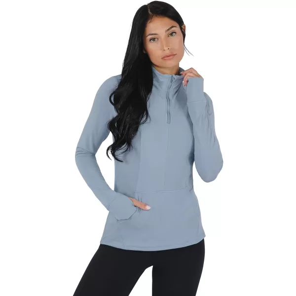 Yogalicious Nude Tech Half Zip Long Sleeve Jacket with Front PocketsTradewinds