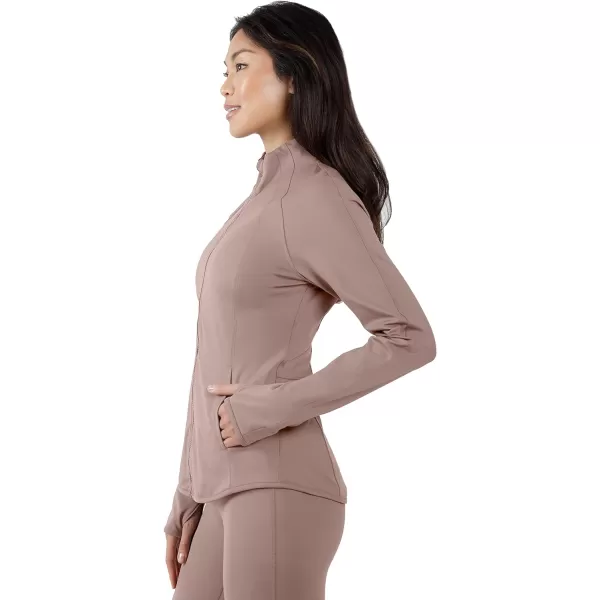 Yogalicious Womens Ultra Soft Lightweight Full Zip Yoga Jacket with PocketsAuburn Night Lux