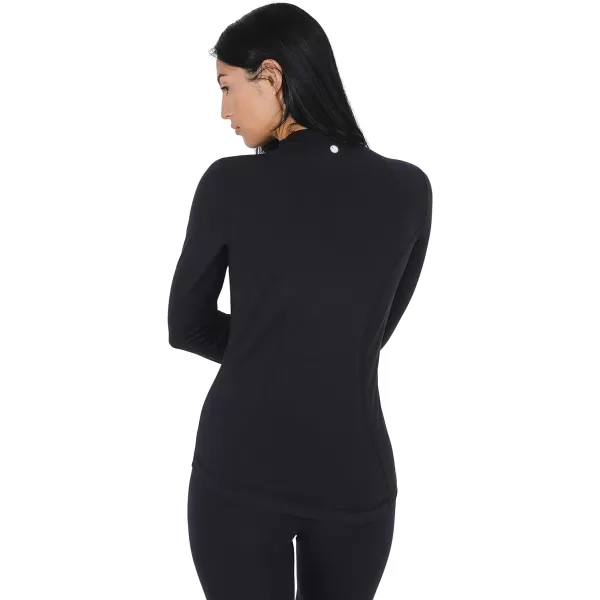 Yogalicious Womens Ultra Soft Lightweight Full Zip Yoga Jacket with PocketsBlack Nude Tech