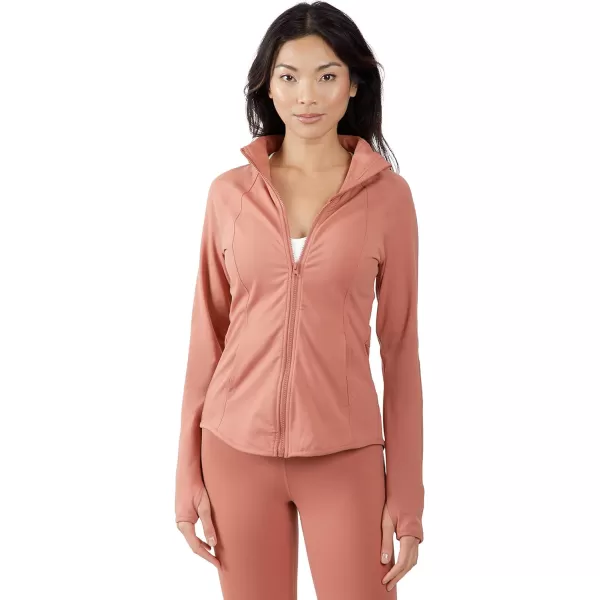 Yogalicious Womens Ultra Soft Lightweight Full Zip Yoga Jacket with PocketsCedarwood Lux