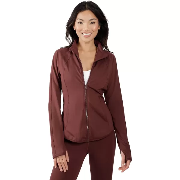 Yogalicious Womens Ultra Soft Lightweight Full Zip Yoga Jacket with PocketsCola Lux