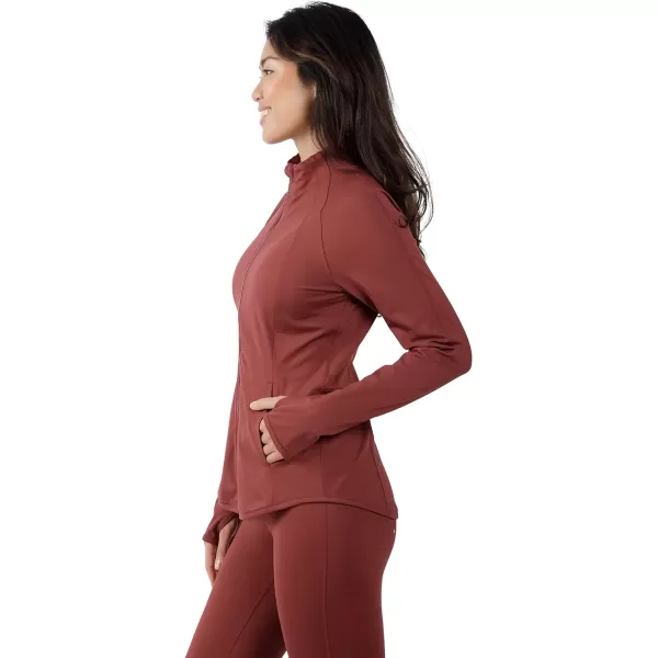 Yogalicious Womens Ultra Soft Lightweight Full Zip Yoga Jacket with PocketsDesert Apple Lux