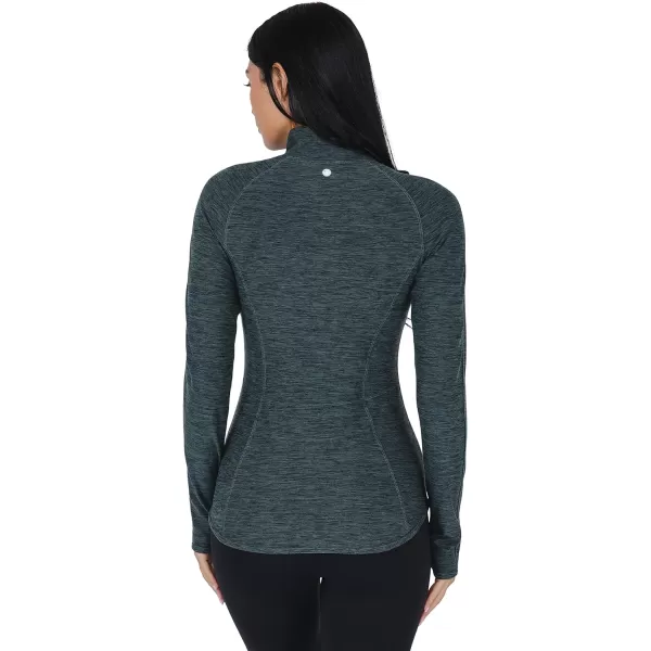 Yogalicious Womens Ultra Soft Lightweight Full Zip Yoga Jacket with PocketsHeather Sage