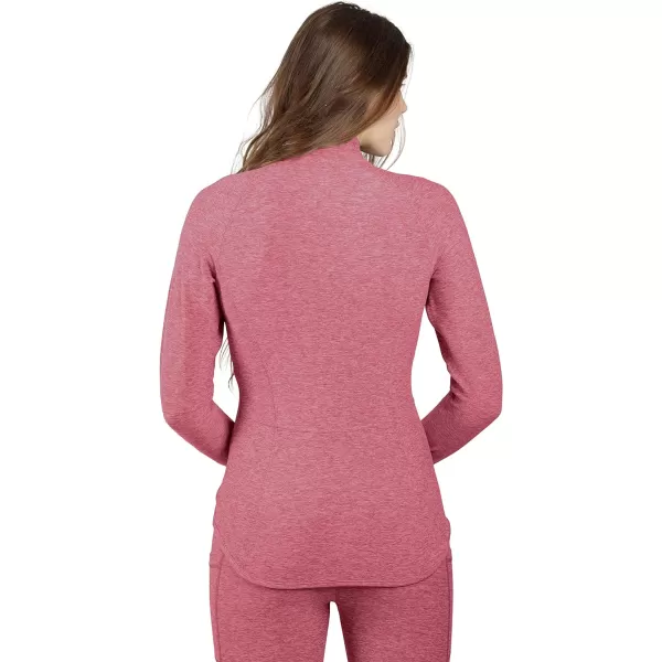 Yogalicious Womens Ultra Soft Lightweight Full Zip Yoga Jacket with PocketsHeather Slate Rose