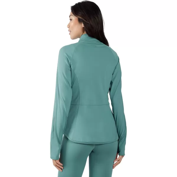 Yogalicious Womens Ultra Soft Lightweight Full Zip Yoga Jacket with PocketsNorth Sea Lux