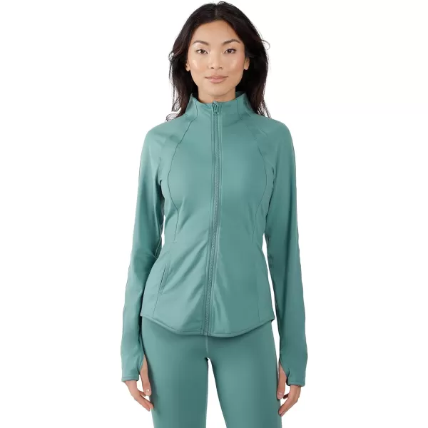 Yogalicious Womens Ultra Soft Lightweight Full Zip Yoga Jacket with PocketsNorth Sea Lux