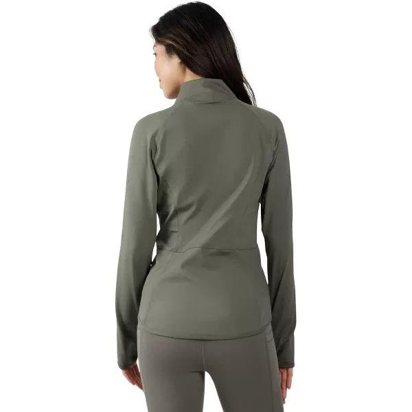 Yogalicious Womens Ultra Soft Lightweight Full Zip Yoga Jacket with PocketsOakmoss Lux