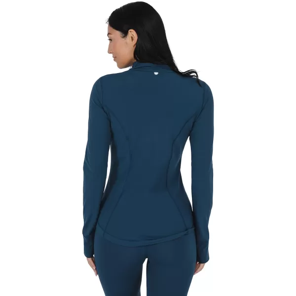 Yogalicious Womens Ultra Soft Lightweight Full Zip Yoga Jacket with PocketsOcean Silk Nude Tech