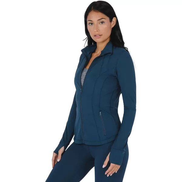 Yogalicious Womens Ultra Soft Lightweight Full Zip Yoga Jacket with PocketsOcean Silk Nude Tech