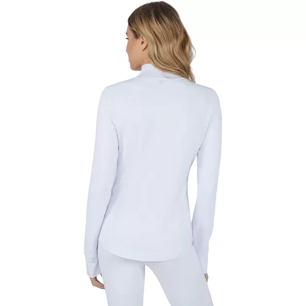 Yogalicious Womens Ultra Soft Lightweight Full Zip Yoga Jacket with PocketsWhite Nude Tech