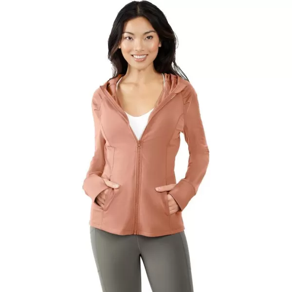 Yogalicious Lightweight FullZip Hooded Workout Jacket with ThumbholesCedarwood