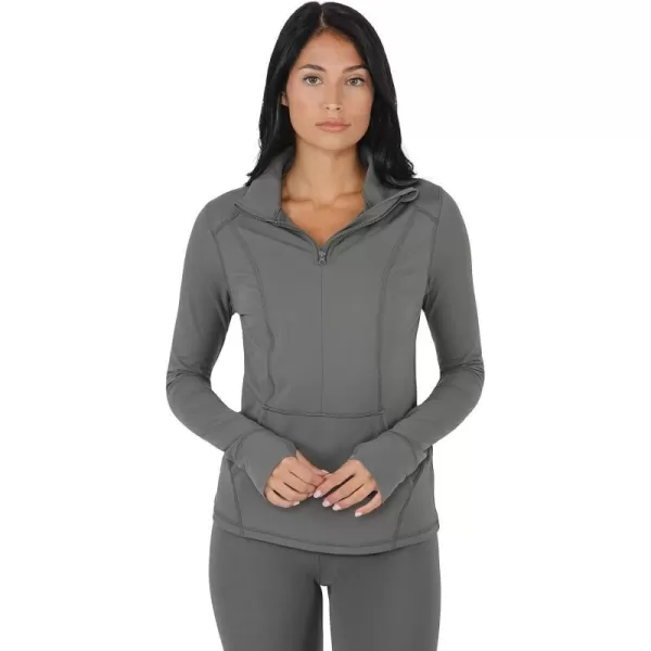 Yogalicious Nude Tech Half Zip Long Sleeve Jacket with Front PocketsMulled Basil