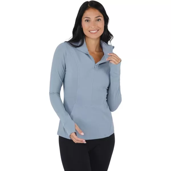 Yogalicious Nude Tech Half Zip Long Sleeve Jacket with Front PocketsTradewinds