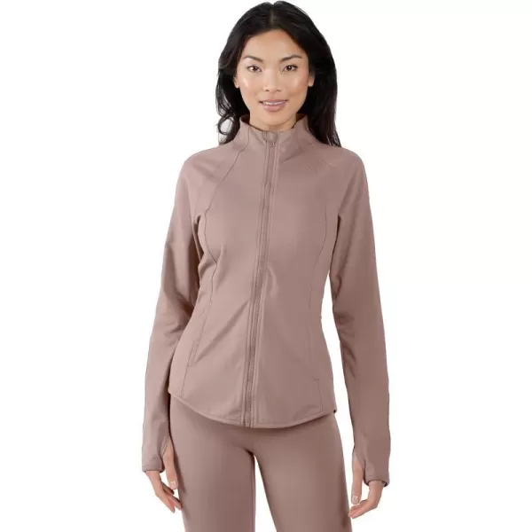 Yogalicious Womens Ultra Soft Lightweight Full Zip Yoga Jacket with PocketsAuburn Night Lux