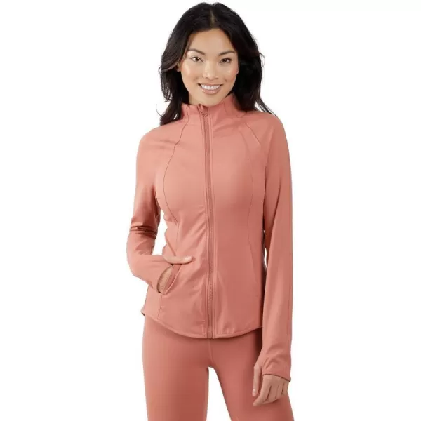 Yogalicious Womens Ultra Soft Lightweight Full Zip Yoga Jacket with PocketsCedarwood Lux