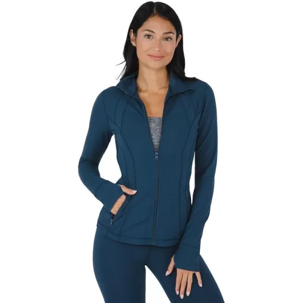 Yogalicious Womens Ultra Soft Lightweight Full Zip Yoga Jacket with PocketsOcean Silk Nude Tech