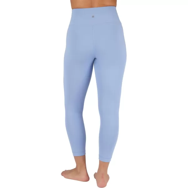 Yogalicious High Waist Ultra Soft Lightweight Capris  High Rise Yoga PantsForever Blue Nude Tech