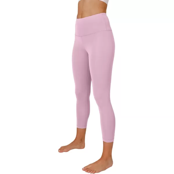 Yogalicious High Waist Ultra Soft Lightweight Capris  High Rise Yoga PantsPurple Luster Nude Tech
