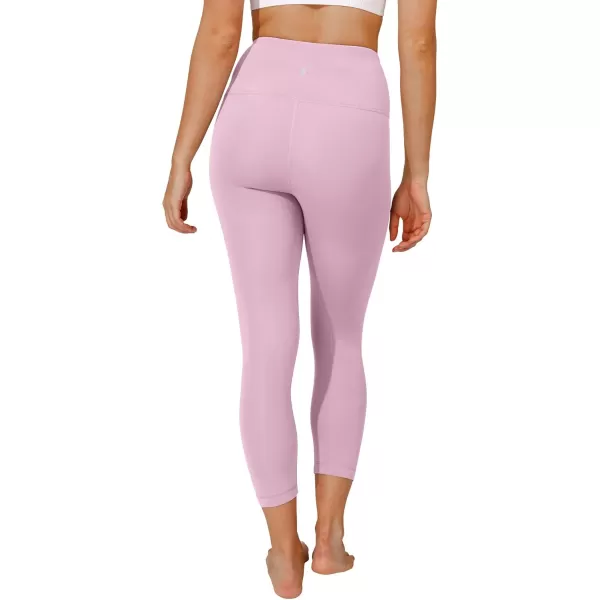 Yogalicious High Waist Ultra Soft Lightweight Capris  High Rise Yoga PantsPurple Luster Nude Tech
