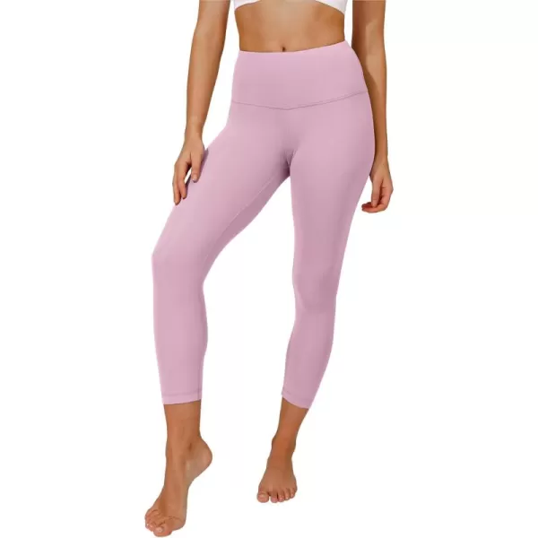 Yogalicious High Waist Ultra Soft Lightweight Capris  High Rise Yoga PantsPurple Luster Nude Tech