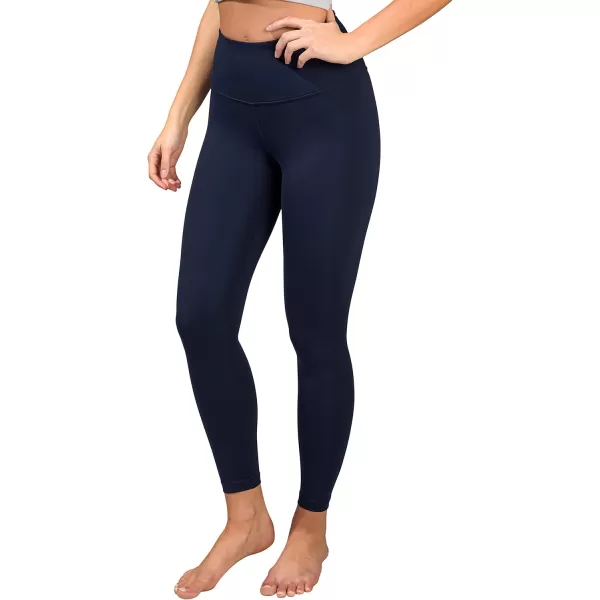 imageYogalicious High Waist Squat Proof Criss Cross VBack Ankle Length LeggingsDark Navy