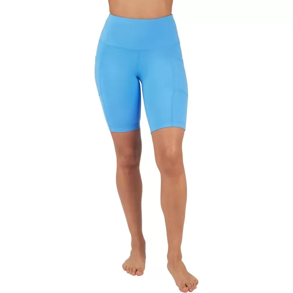 imageYogalicious High Waist Squat Proof Side Pocket Biker Shorts  35quot 5quot 7quot 9quotMarina 9